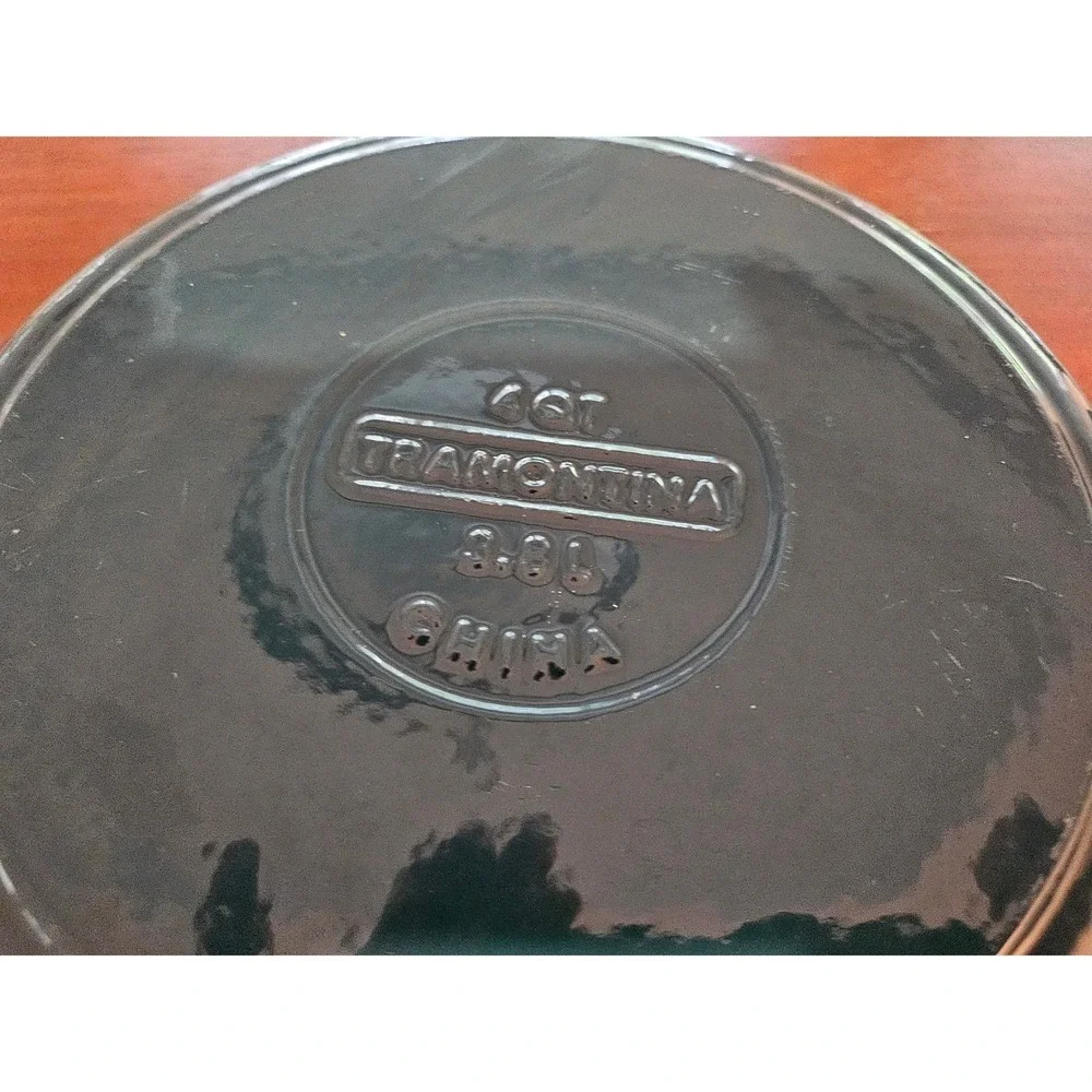 Tramontina Dutch Oven Unisex 4 qt Teal Enameled Cast Iron Round Pot Lid